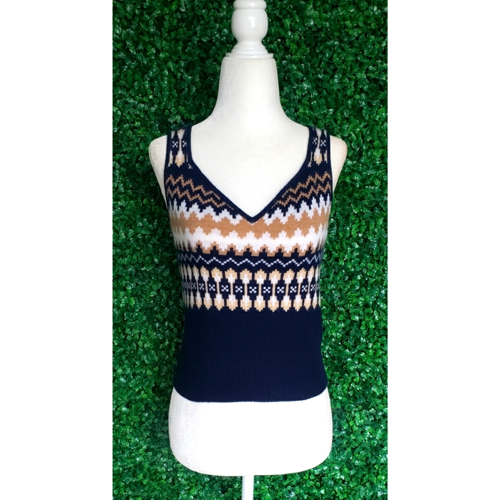 30. J.Crew Cashmere Fair Isle tank top - Picture 6 of 12